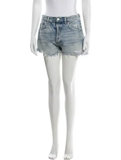 Pre-owned Agolde Mini Shorts In Blue