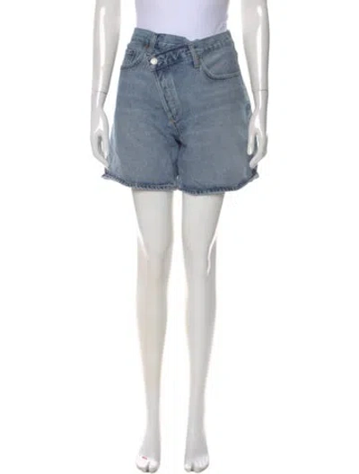Pre-owned Agolde Mini Shorts In Blue