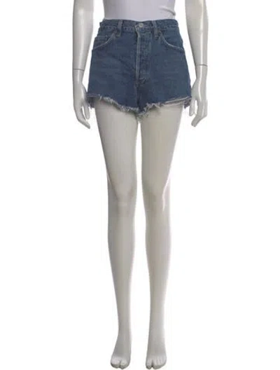 Pre-owned Agolde Mini Shorts In Blue