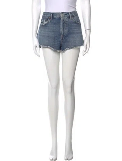 Pre-owned Agolde Mini Shorts In Blue