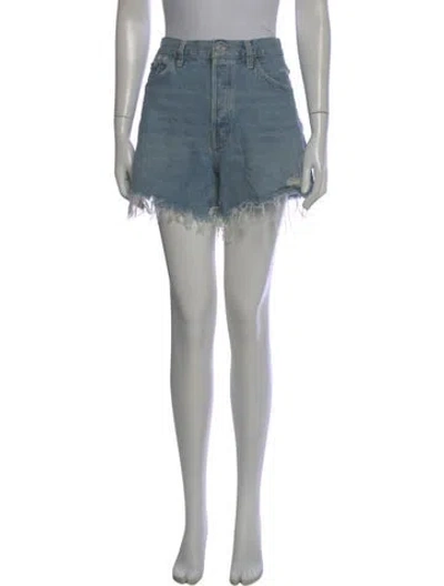 Pre-owned Agolde Mini Shorts In Blue