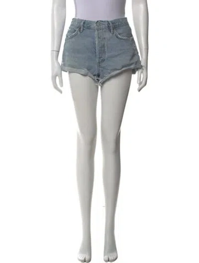 Pre-owned Agolde Mini Shorts In Blue