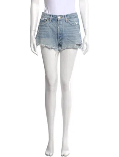 Pre-owned Agolde Mini Shorts In Blue