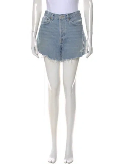 Pre-owned Agolde Mini Shorts In Blue