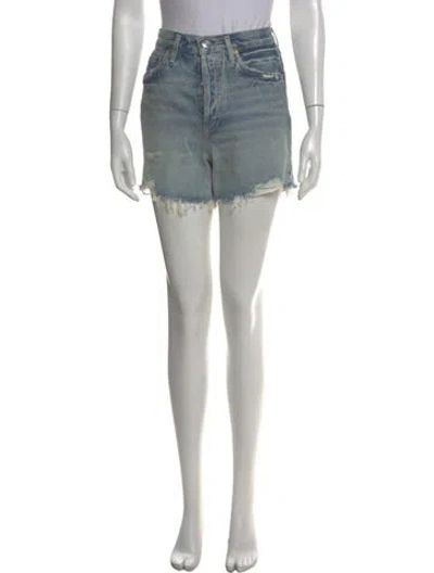 Pre-owned Agolde Mini Shorts In Blue