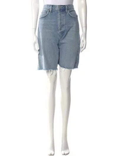 Pre-owned Agolde Mini Shorts In Blue