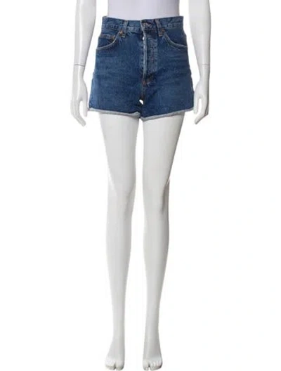 Pre-owned Agolde Mini Shorts In Blue