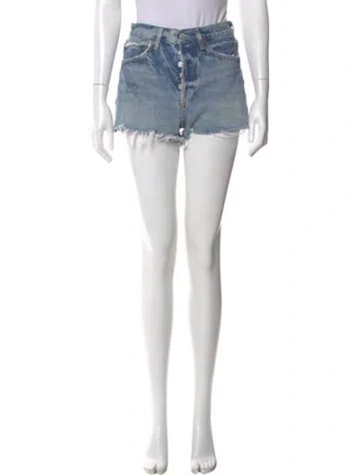 Pre-owned Agolde Mini Shorts In Blue