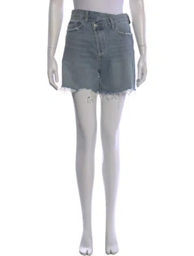 Pre-owned Agolde Mini Shorts In Blue