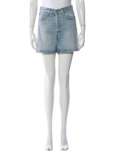 Pre-owned Agolde Mini Shorts In Blue