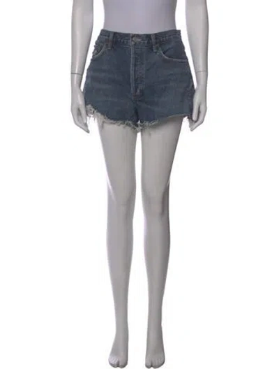 Pre-owned Agolde Mini Shorts In Blue