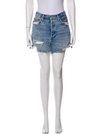 Pre-owned Agolde Mini Shorts In Blue