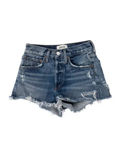 Pre-owned Agolde Mini Shorts In Blue