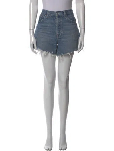 Pre-owned Agolde Mini Shorts In Blue