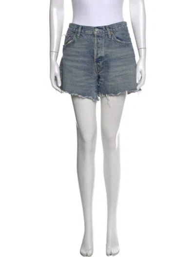 Pre-owned Agolde Mini Shorts In Blue