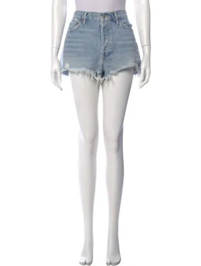Pre-owned Agolde Mini Shorts In Blue