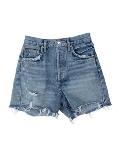 Pre-owned Agolde Mini Shorts In Blue