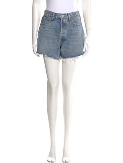 Pre-owned Agolde Mini Shorts In Blue
