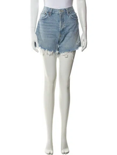 Pre-owned Agolde Mini Shorts In Blue