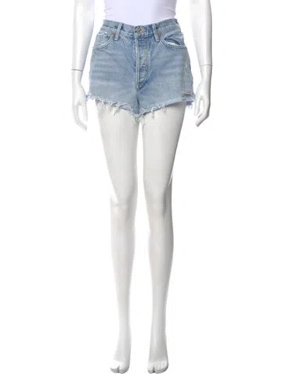 Pre-owned Agolde Mini Shorts In Blue