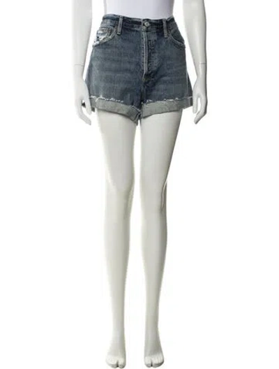 Pre-owned Agolde Mini Shorts In Blue