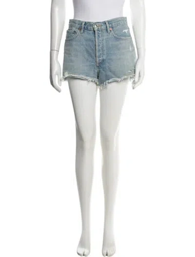 Pre-owned Agolde Mini Shorts In Blue
