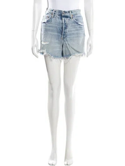 Pre-owned Agolde Mini Shorts In Blue