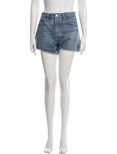 Pre-owned Agolde Mini Shorts In Blue