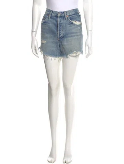 Pre-owned Agolde Mini Shorts In Blue