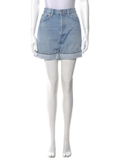 Pre-owned Agolde Mini Shorts In Blue