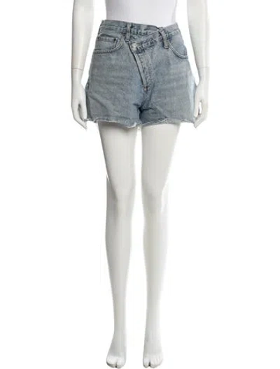 Pre-owned Agolde Mini Shorts In Blue