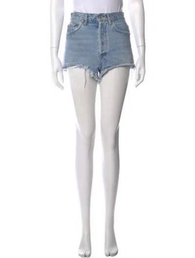 Pre-owned Agolde Mini Shorts In Blue