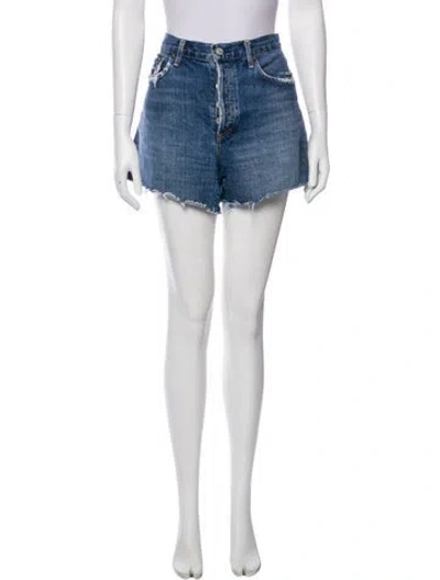 Pre-owned Agolde Mini Shorts In Blue