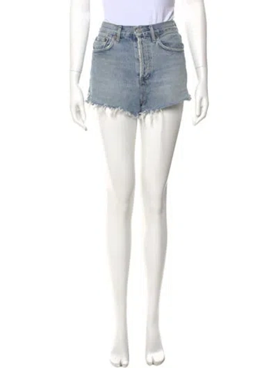 Pre-owned Agolde Mini Shorts In Blue