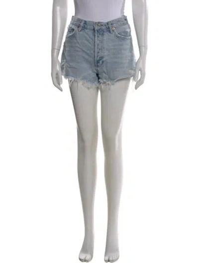 Pre-owned Agolde Mini Shorts In Blue