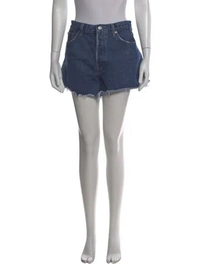 Pre-owned Agolde Mini Shorts In Blue