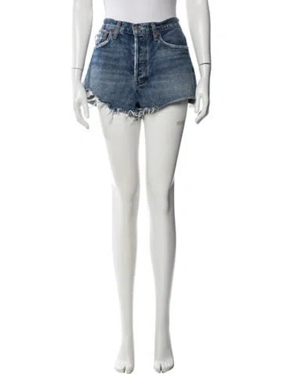Pre-owned Agolde Mini Shorts In Blue