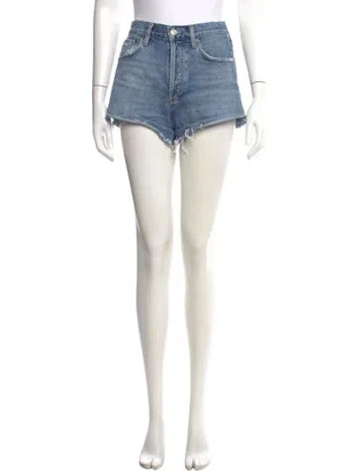 Pre-owned Agolde Mini Shorts In Blue