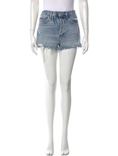 Pre-owned Agolde Mini Shorts In Blue