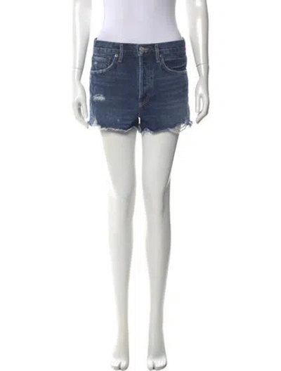 Pre-owned Agolde Mini Shorts In Blue
