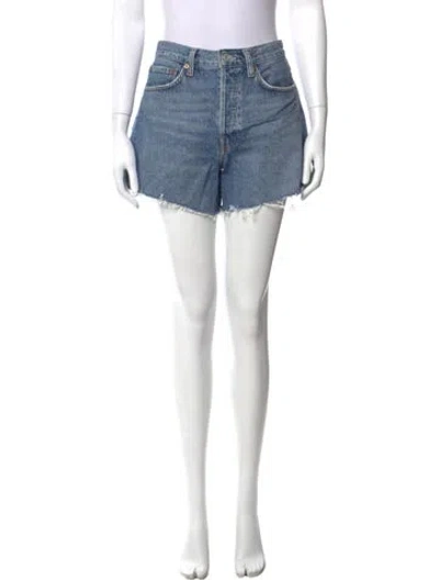Pre-owned Agolde Mini Shorts In Blue