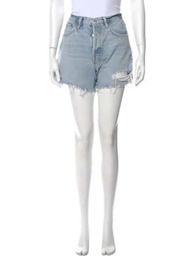 Pre-owned Agolde Mini Shorts In Blue
