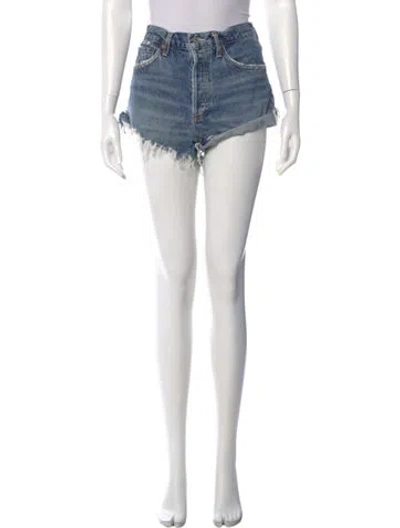 Pre-owned Agolde Mini Shorts In Blue