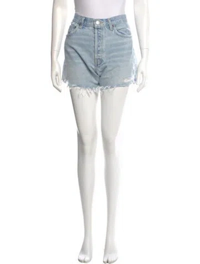 Pre-owned Agolde Mini Shorts In Blue