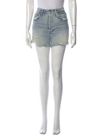 Pre-owned Agolde Mini Shorts In Blue