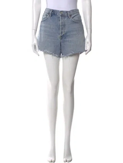 Pre-owned Agolde Mini Shorts In Blue