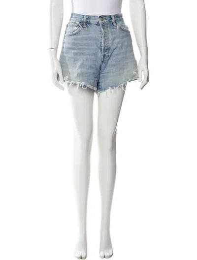 Pre-owned Agolde Mini Shorts In Blue