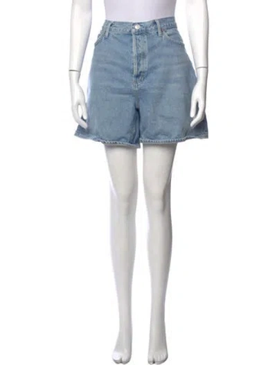 Pre-owned Agolde Mini Shorts In Blue
