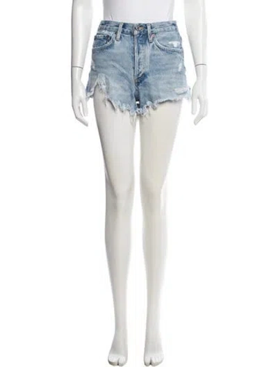Pre-owned Agolde Mini Shorts In Blue