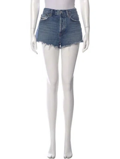 Pre-owned Agolde Mini Shorts In Blue